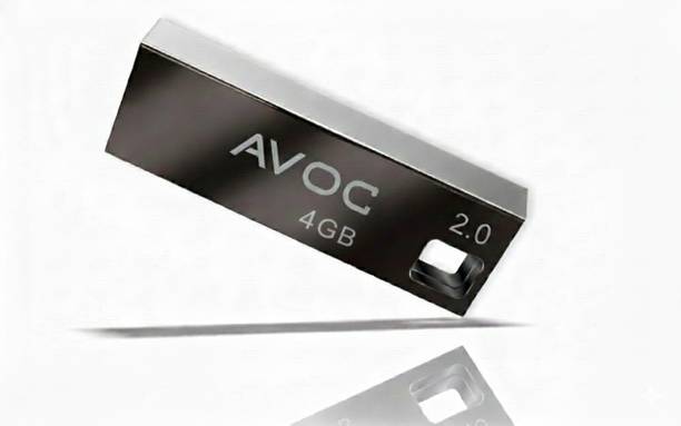 AVOC FLASH HIGH Speed Metal USB Flash Drive F02 4 GB Pen Drive Compatible with Laptop, Desktop Computer, Audio Player USB 3.0 Metal Case