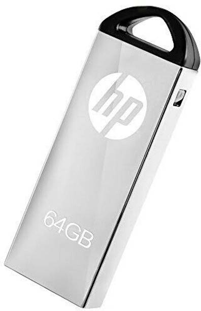 HP V220q 64 GB Pen Drive Compatible with Laptop, Tablet, Desktop Computer, Television, Mobile, Netbook, Audio Player USB 2.0 Metal Case