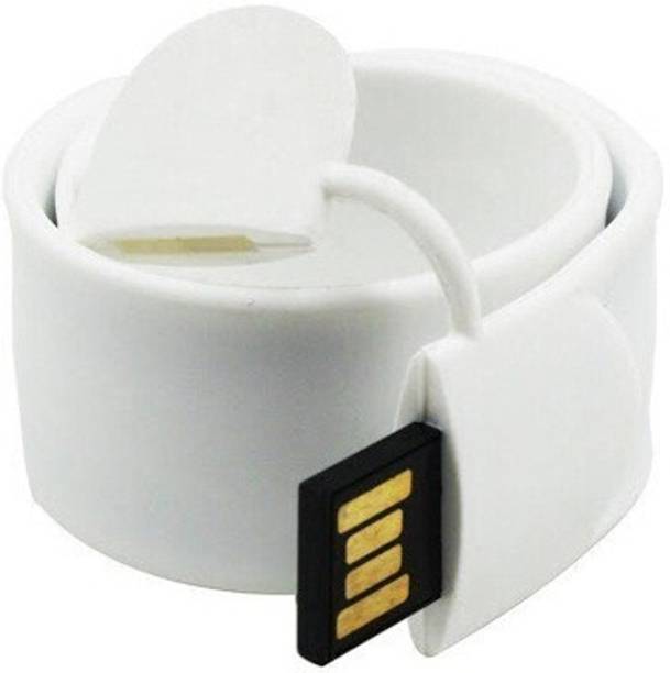 Eshop Genuine PVC Bracelet Shaped Slap Wrist Band USB Flash Drive 16 GB Pen Drive Compatible with Gaming Console, Desktop Computer, Audio Player, Television, Laptop USB 2.0 Rubber Case