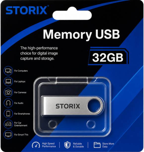 Storix STXPD32GB 32 GB Pen Drive Compatible with Audio Player, Desktop Computer, Gaming Console, Laptop, Mobile, Netbook, Tablet, Television USB 3.0 Metal Case