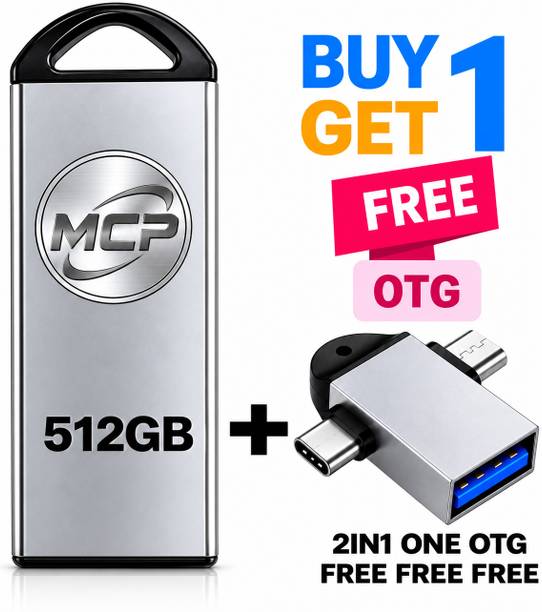 MCP M512G 512 GB Pen Drive Compatible with Audio Player, Desktop Computer, Gaming Console, Laptop, Mobile, Netbook, Tablet, Television USB 2.0, USB 3.0 Metal Case