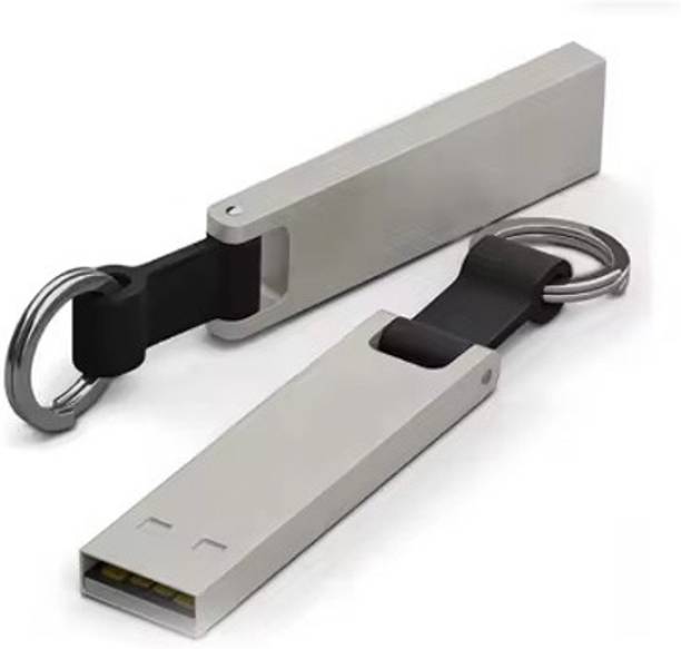 CleverlyGifted Keychain Rubber Metal 128 GB Pen Drive Compatible with Laptop, Desktop Computer USB 2.0 Metal, Rubber Case