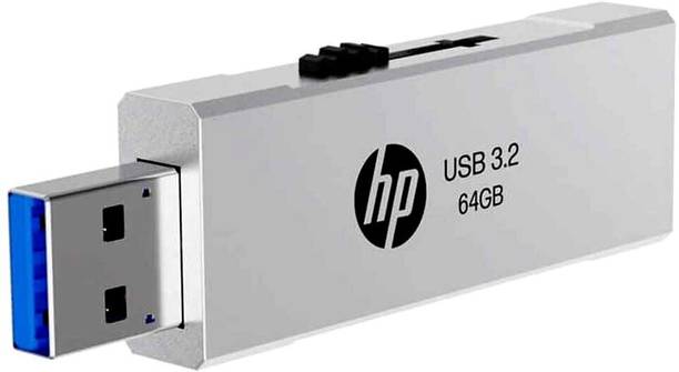 HP 818W USB3.2 Metal Body 64 GB Pen Drive Compatible with Laptop, Netbook, Desktop Computer, Television USB 3.2 Metal Case