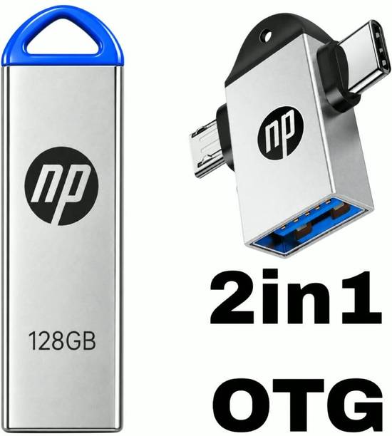 NP 128 GB Pen Drive OTG 2in1 128 GB Pen Drive Compatible with Audio Player, Desktop Computer, Gaming Console, Laptop, Mobile, Netbook, Tablet, Television USB 2.0 Metal Case