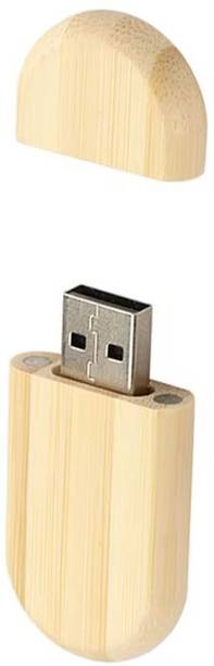 sippytales OVAL WOODEN 128 GB Pen Drive Compatible with Audio Player, Desktop Computer, Television, Laptop USB 2.0 Wood Case