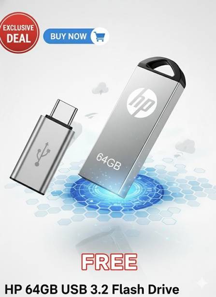HP sliver 64GB USB type c otg 64 GB Pen Drive Compatible with Laptop, Gaming Console, Audio Player, Television, Netbook, Tablet, Mobile, Desktop Computer USB 3.0, USB 2.0 Metal Case