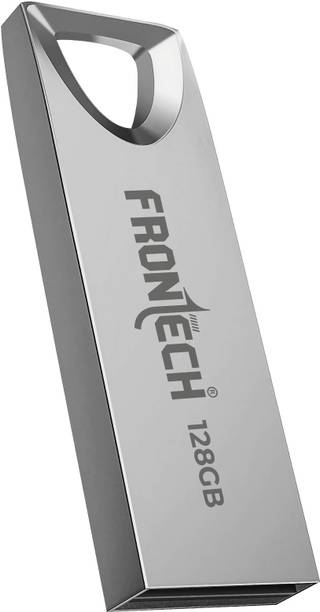 Frontech Pen Drive – Ultra-Fast 20 MB/s Flash Drive with Keychain Loop, 128 GB Pen Drive Compatible with Laptop, Desktop Computer USB 2.0 Metal Case