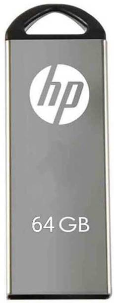 HP V220W 64 GB Pen Drive Compatible with Laptop, Desktop Computer, Audio Player, Tablet USB 2.0 Metal Case