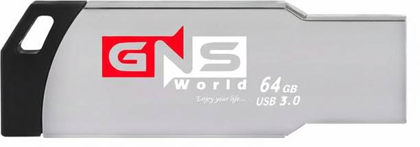 GNS World GNSG-55 64GB 64 GB Pen Drive Compatible with Television, Desktop Computer, Audio Player, Netbook USB 2.0, USB 3.0 Metal Case