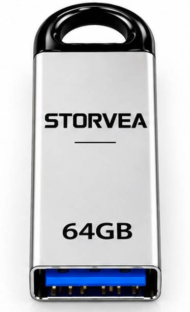 Storvea 64gb pendrive p 64 GB Pen Drive Compatible with Laptop, Mobile, Tablet, Audio Player, Desktop Computer, Gaming Console USB 3.0, USB 1.1, USB 2.0 Plastic Case