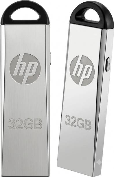HP V220-32GB+32GB COMBO 32 GB Pen Drive Compatible with Audio Player, Desktop Computer, Laptop, Gaming Console USB 2.0 Metal Case