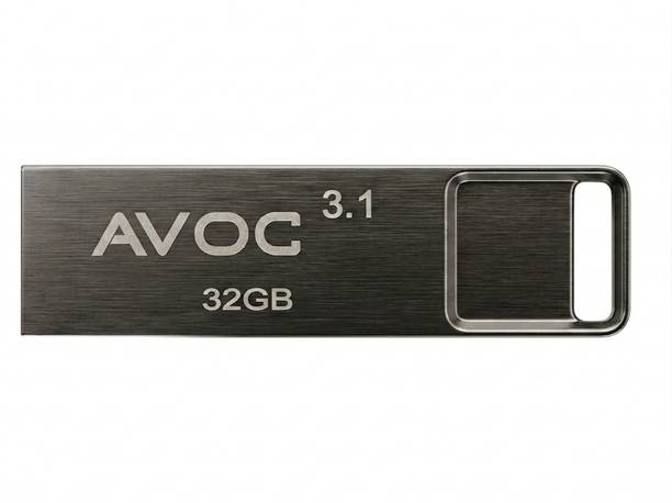 AVOC FLASH Ultra Speed PRO 32 GB Pen Drive Compatible with Desktop Computer, Laptop, Television, Audio Player USB 3.1 Metal Case