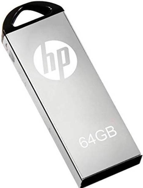HP V22OW 64 GB Pen Drive Compatible with Audio Player, Desktop Computer, Gaming Console, Laptop, Mobile, Netbook, Tablet, Television USB 2.0 Metal Case