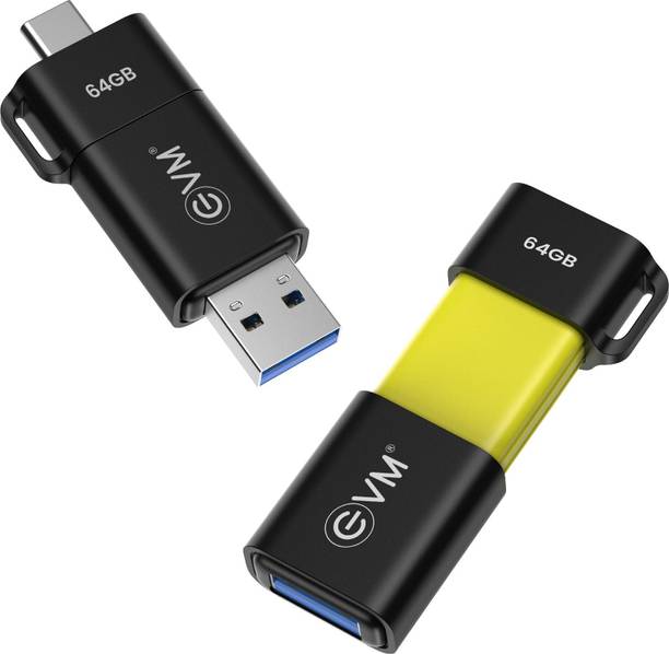 EVM ENXO/64G 64 GB Pen Drive Compatible with Mobile, Television, Desktop Computer, Laptop, Tablet, Audio Player USB 3.2 Plastic Case
