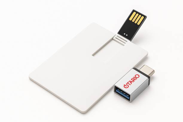 OTARIO Pendrive card type with Free Type-C OTG | Ultra Slim Wallet USB Flash Drive | 32 GB Pen Drive Compatible with Television, Mobile, Tablet, Laptop, Audio Player, Gaming Console, Desktop Computer USB 2.0 Plastic Case
