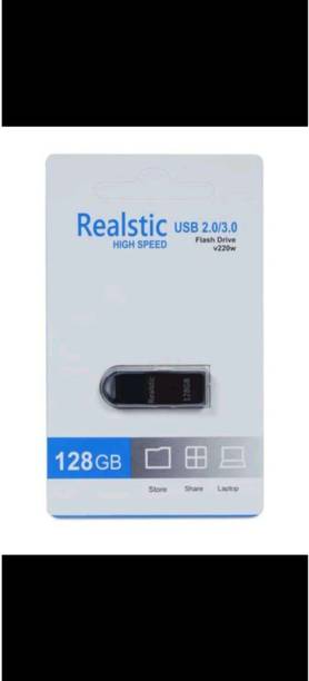 Realstic High Speed Pendrive 128 GB 128 GB Pen Drive Compatible with Laptop, Gaming Console, Desktop Computer USB 3.0, USB 2.0 Metal Case