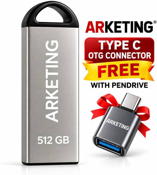 ARKETING PP220Q 512 GB Pen Drive Compatible with Audio Player, Desktop Computer, Gaming Console, Laptop, Mobile, Netbook, Tablet, Television USB 3.0 Metal Case