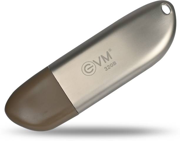 EVM Enstore 32GB Metal USB 3.2 Pendrive - High Performance with up to 100MB/s Read 32 GB Pen Drive Compatible with Desktop Computer, Laptop, Tablet, Television USB 3.2 Metal Case