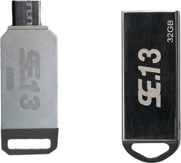SE.13 V-8 OTG 32GB & SEPD-32GB 32 GB OTG Drive Compatible with Mobile, Laptop USB 3.0 Metal Case