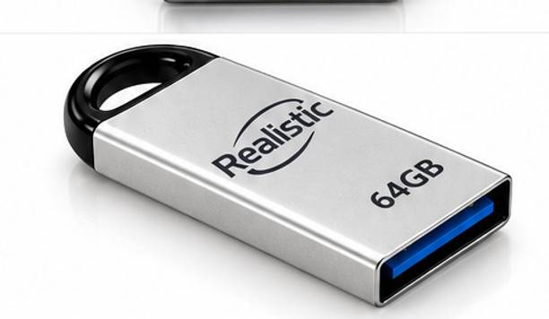 Realstic Pendrive 64GB Pen Drive.2.2zzz 64 GB OTG Drive Compatible with Audio Player, Desktop Computer, Gaming Console, Laptop, Mobile, Netbook, Tablet, Television USB 3.0 Metal Case