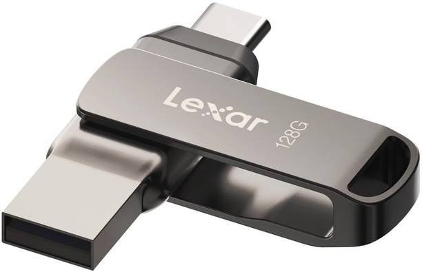 Lexar JumpDrive Dual Drive D400 128 GB OTG Drive Compatible with Mobile USB 3.2 Metal Case