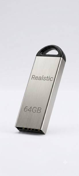 Realstic 64GB Pen Drive 64 GB OTG Drive Compatible with Audio Player, Desktop Computer, Gaming Console, Laptop, Mobile, Netbook, Tablet, Television USB 3.0 Metal Case