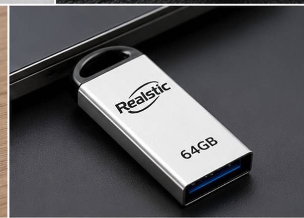 Realstic Pendrive 64GB Pen Drive. 64 GB OTG Drive Compatible with Audio Player, Desktop Computer, Gaming Console, Laptop, Mobile, Netbook, Tablet, Television USB 3.0 Metal Case