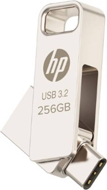 HP 886C 256GB OTG TYPE C USB 3.2 256 GB OTG Drive Compatible with Laptop, Mobile, Desktop Computer USB 3.2 Metal Case
