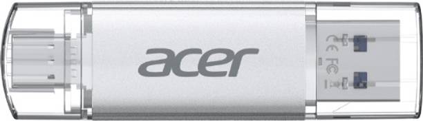 Acer Premium UT300 128GB USB 3.2 Up to 150MB/s with Dual Port Type-A & Type-C 128 GB OTG Drive Compatible with Laptop, Mobile, Desktop Computer, Tablet, Television USB 3.2 Metal Case