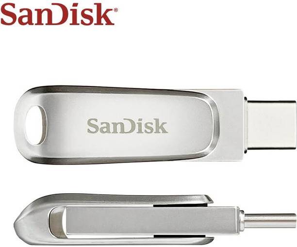 SanDisk SDDDC4-128G-I47PD 128 GB OTG Drive Compatible with Laptop, Desktop Computer, Audio Player, Mobile, Tablet, Netbook, Gaming Console, Television USB 3.2 Metal Case