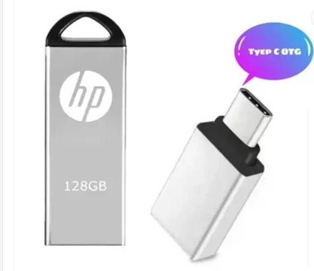 HP SPEED 128 GB OTG Drive Compatible with Audio Player, Desktop Computer, Gaming Console, Laptop, Mobile, Tablet USB 2.0, USB 3.0 Metal Case
