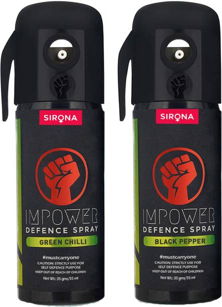 IMPOWER Self Defence Green Chilli & Pepper Spray for Woman Safety