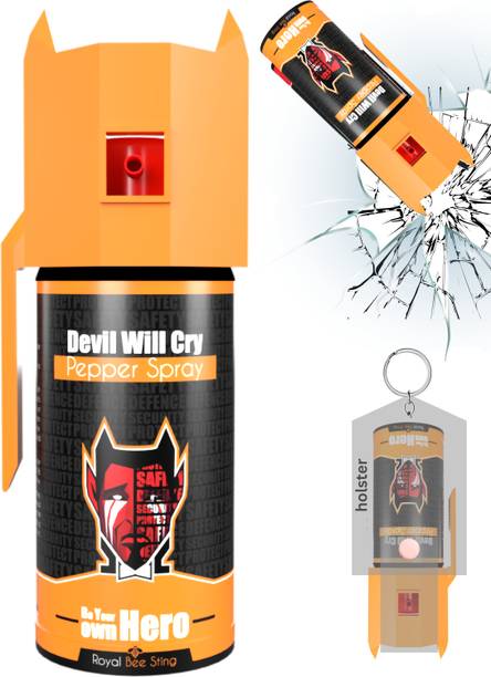 Devil Will Cry Pepper Spray with Keychain + Glass Break...