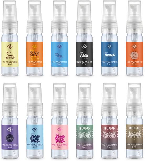 RIYA Xploriya Next Genratiom Unisex Fragrance Gift Set | 12x5ml | Pocket Friendly Eau de Parfum  -  60 ml
