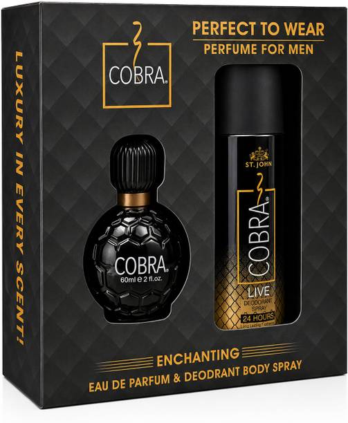 ST-JOHN Cobra Unisex Perfume Gift Set With Live Deodorant Long Lasting Fragrance Eau de Parfum - 210 ml