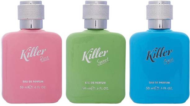 KILLER ROSE, SWEET, AQUA All-Day Freshness Long Lasting Fragrance (50ml × 3) Eau de Parfum  -  150 ml