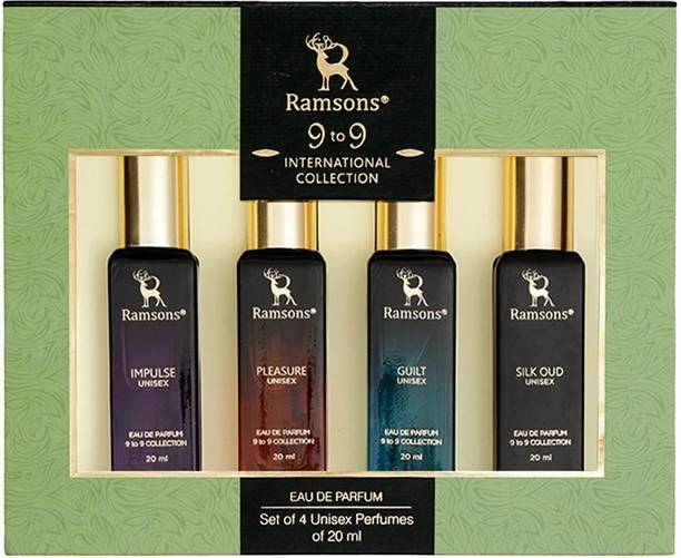 RAMSONS 9 to 9 International Collection Set of 4 Unisex Eau de Parfum  -  80 ml