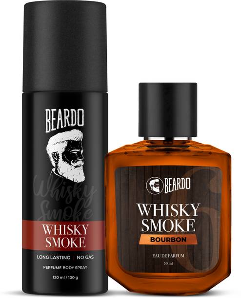 बियर्डो Whisky Smoke Body Spray & Bourbon EDP | Strong & Long Lasting Fragrance Perfume  -  170 ml