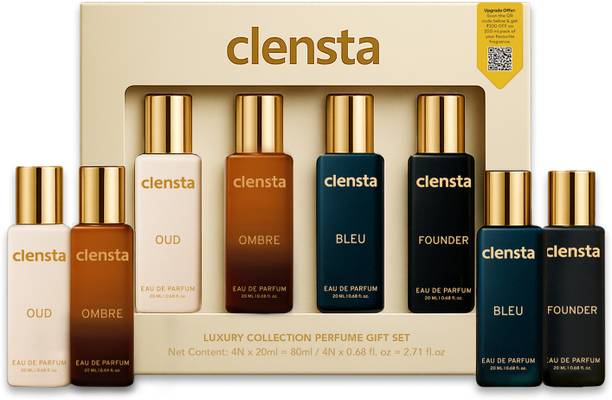 Clensta Founder, Ombree, Bleu & OUD, Luxury Gift Set, Long Lasting EDP, Perfume for Men Eau de Parfum  -  80 ml