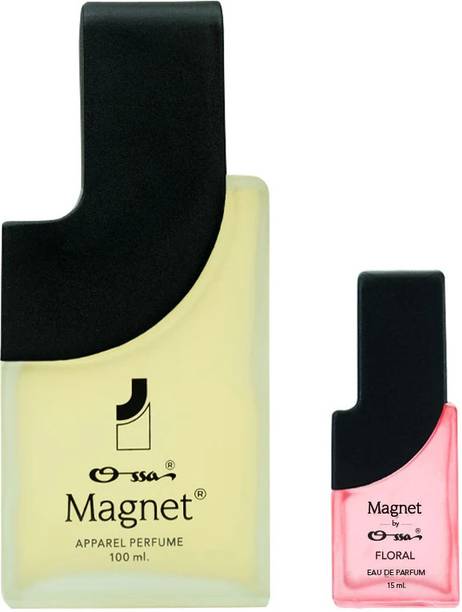 OSSA Magnet Apparel Perfume & Floral EDP Pack of 2 Long Lasting Combo Unisex Perfume Eau de Parfum  -  115 ml