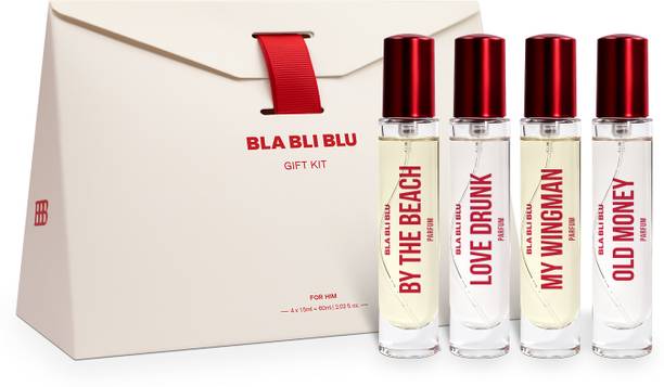 BLA BLI BLU Perfume Gift Set for Him|4x15ml|Aromatic & Woody Notes|Long Lasting Perfume  -  60 ml