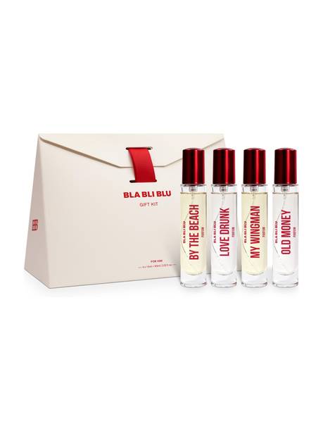 BLA BLI BLU Perfume Gift Set for Him|4x15ml|Aromatic & Woody Notes|Long Lasting Perfume - 60 ml
