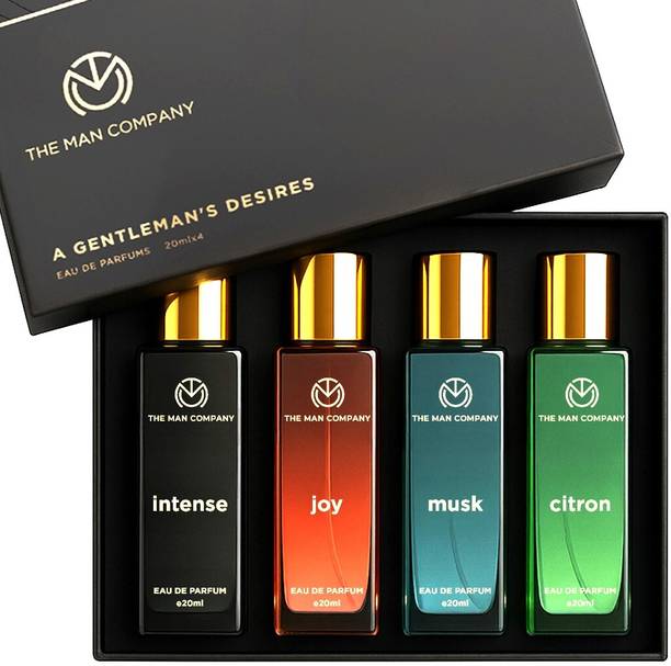 THE MAN COMPANY Perfume for Men Gift Set - 4*20ml | A Gentleman's Desire | Long-Lasting Premium Eau de Parfum  -  80 ml