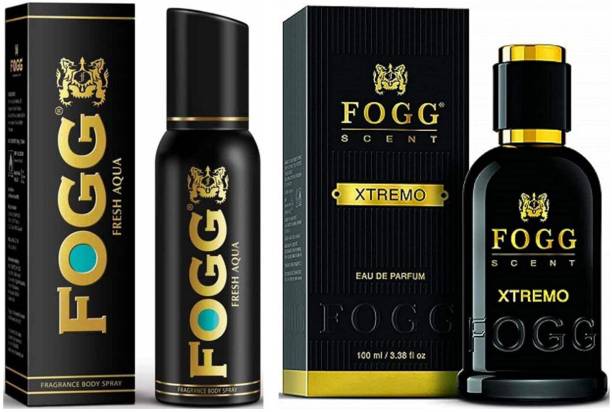 FOGG Fresh Aqua 120 ML & Xtremo Scent 75 ML Perfume  -  195 ml