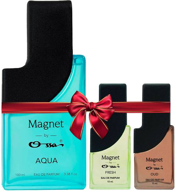 OSSA MAGNET AQUA EDP 100ML & MAGNET FRESH EDP 15ML & MAGNET OUD EDP 15ML Eau de Parfum  -  130 ml