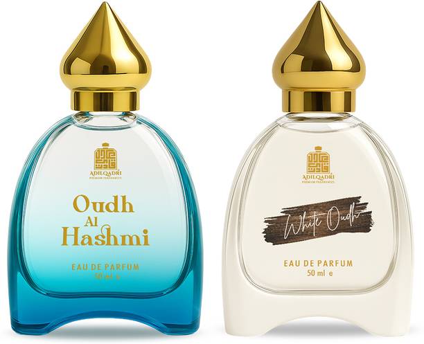 Adilqadri White Oudh,Oudh Al Hashmi Perfume Long Lasting Scent Pack of 2-50ML Each Eau de Parfum - 100 ml