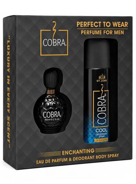 ST-JOHN Cobra Unisex Perfume Gift Set With Cool Deodorant Long Lasting Fragrance Eau de Parfum - 210 ml