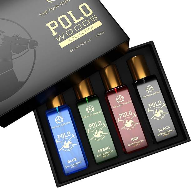 THE MAN COMPANY Perfume for Men Gift Set - 4*20ml | POLO WOODS COLLECTION | Long-Lasting Perfume  -  80 ml