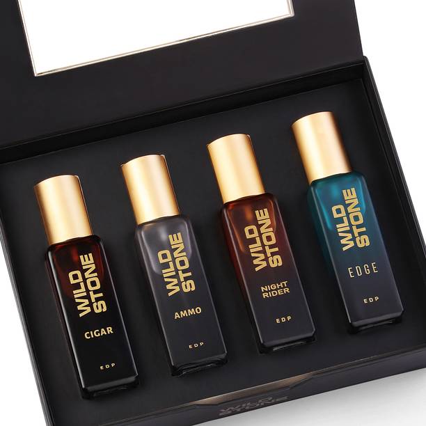Wild Stone Luxury Perfume Gift Set for Men | 20ml x 4 Long Lasting & Premium Fragrance | Eau de Parfum  -  80 ml