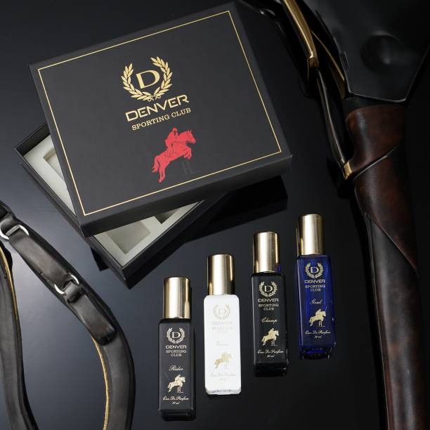 DENVER Sporting Club EDP- SRK's Favorite Luxury Gift Pack- 20ml x 4 Set Eau de Parfum  -  80 ml